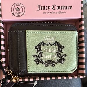 Juicy Couture Green and Black Card Holder